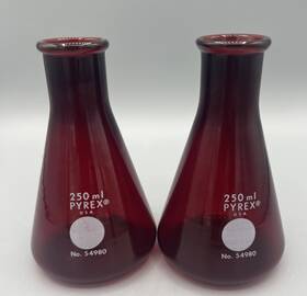 54980 Pyrex 250ml Ray-sorb Erlenmeyer Flask Chemistry Lab Glass Beaker U.s.a