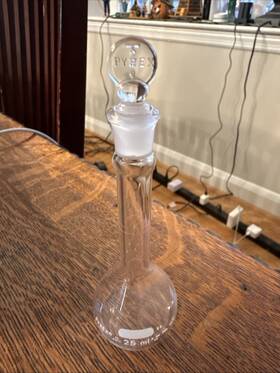 5641 Pyrex Vintage Laboratory Glass 5641/25ml/stopper 5641 Pyrex Vintage Laboratory Glass 5641/25ml/stopper