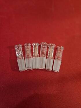 7650-9 Pyrex Lot Of 6 #9 Hollow Standard Taper Glass Stopper 1532