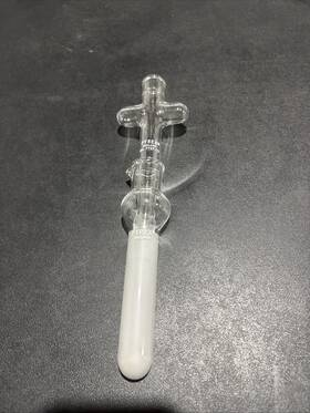 7727-15 Pyrex Glass 15ml Tenbroeck Tissue Grinder With Pour Spout Catch Basin Bulb
