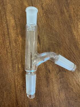 8950-24 Pyrex Distilling Adapter Tube 60 Deg Angle Connector 24/40 Lab Glassware