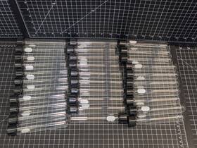 9826-25 Pyrex Lot Corning 55ml Test Tubes 25x150mm Screw Cap Lab Glass Culture