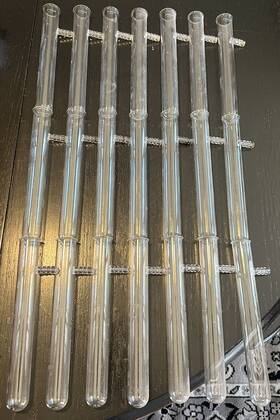 9840-25 Pyrex 21 Glass Cylindrical Round Bottom Tubes With Filter
