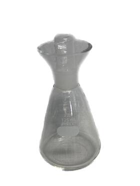 5400-125 Pyrex Corning 125ml Plain Glass Determination Flask With #22 Std Stopper