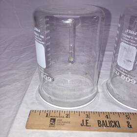 Lb600g Pyrex Vtg Glass 600ml Griffin Beaker Double Scale Graduate Catamount Usa