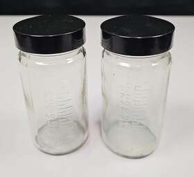 Ap-2104 Qorpak 120ml 4oz Bottles Clear Black Cap Lot Of 2