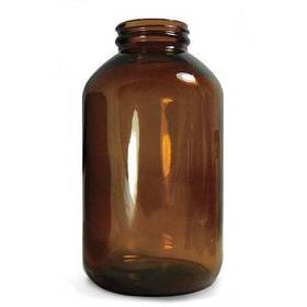Gla-00925 Qorpak Bottle Wide Mouth Glass 16 Oz Amber Pk12