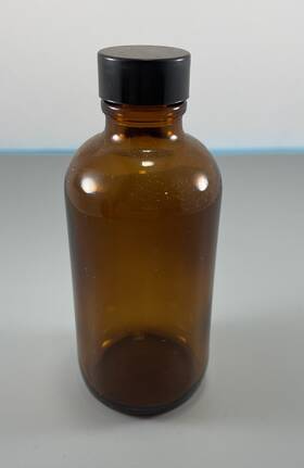 Glc-02190 Qorpak 4oz Lab Amber Brown Glass Bottle 120ml Wide Mouth New