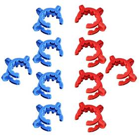 Qpingh 702291391682 10 Pcs 19mm Plastic Joint Clips Keck Clamps For Lab Glass Joints Red
