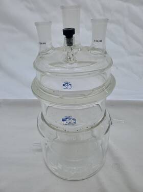 Qra-18f-4 Quark Astraglass Reaction Flask Cylindrical Jacketed 3000ml