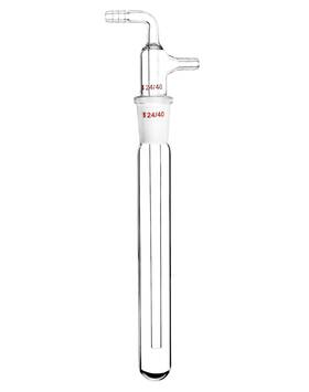 7665 Qwork Glass Vacuum Cold Trap Bubbler With 3/8 Inch Serrated Hose Borosilicate