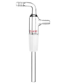 Wd7657 Qwork Glass Vacuum Cold Trap Bubbler With 3/8 Inch Serrated Hose 24/40 Inner Adapte