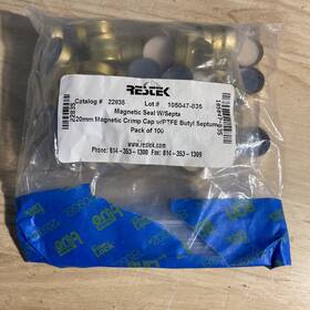 22835 Restek 20mm Magnetic Crimp Cap Ptfe Butyl Septum 30
