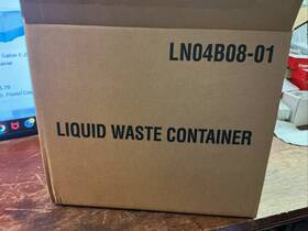 Ln04b08-01 Rieke 2-gallon Liquid Waste Container Clear Plastic New