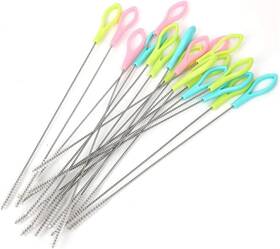 Rosojodg 792483690525 5pcs Metal Straw Cleaner Brush Stainless Steel Long Cleaning With Blue