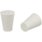 Rubberstopper000noholewhite100 Pack Solid Rubber Stoppers Size Long White Lab 693892359549