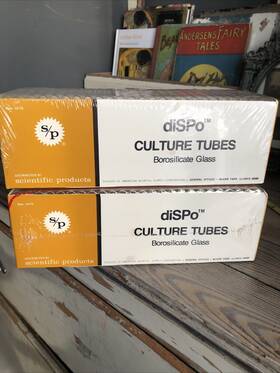 T1285-2 S/p Scientific Products Culture Tubes Disposable Borosilicate Glass 500 Pcs 10mm X 75mm Lot Of 2 Boxes
