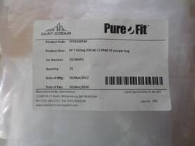Pft250ppaf Saint-gobain Pure Fit 1/4 Inch Tee Tube Connectors Factory Sealed 25 Pack