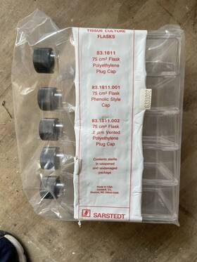83.1811 Sarstedt 5 Packs 75cm Tissue Culture Flasks Sterile