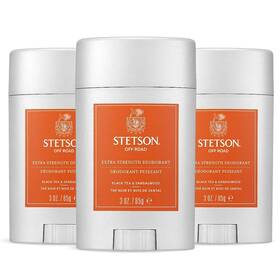 Scent Beauty 810023672982 Stetson Off Road Extra Strength Deodorant Black Tea Sandalwood - 3 Pack