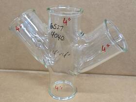 6527-4040 Schott/kimax O-i/schott 4 Inch Double Tee Wye Glass Fitting Drainline