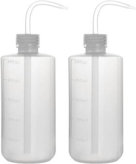 Scientific 445004476476 Chemical Wash Bottle 2-pack Plastic Safety Lab Squeeze Ldpe With N