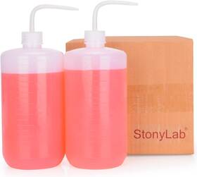 Scientific 445053151140 Chemical Wash Bottle 2-pack Plastic Safety Lab Squeeze Ldpe Wit