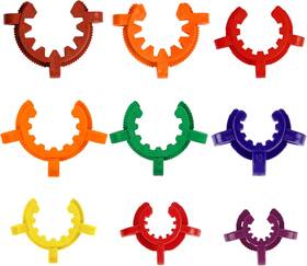 Scientific 744759866097 Plastic Joint Clips Set 9 Pcs Keck Clamp Lab 10/12/14/19/24/29/34/40