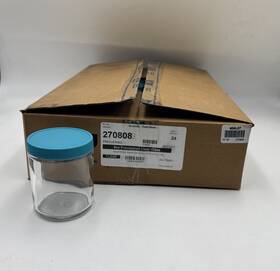270808 Scispec Qty 21 250 Ml Clear Short Wide Mouth Jars Ptfe Lined Cap Epa Protocol A