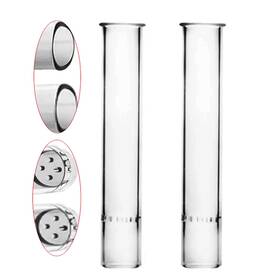 Sheeiurk 768351629898 Glass Tube Stem - Chemistry Air Drying 70mm Straight 2pcs