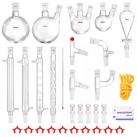 Skyshalo 445007886838 Lab Distillation Kit 3.3 Boro Glassware With 24 40-joint