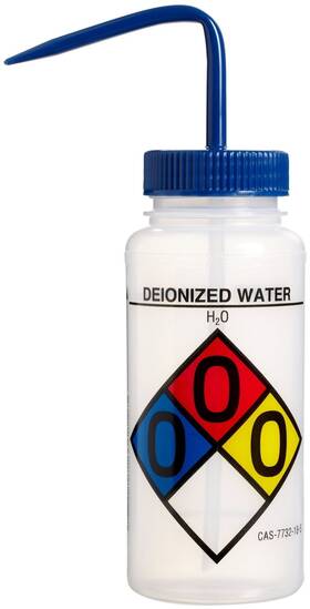 117160003 Sp Scienceware Bel-art Safety-labeled 4-color Deionized Water Wide-mouth Wash Bottles 50