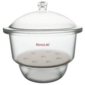 Ny-glass-desiccator-300mm Stonylab Glass Desiccator Lab With Knob Cover And Porcelain 11.8 Inch