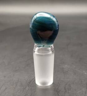 14m-p Subconscious Design Multicolor Swirl 14mm Glass Male Ground Joint Stopper Cap