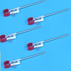 Sucohans 708111029438 5 Pcs Lab Clamp Retort Prong Jaw 2 Finger 10-50mm Adjustment Rubber Jaws Labs