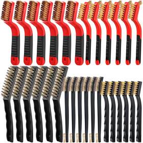 Ss-sumind-5361 Sumind 30 Pcs Wire Cleaning Brush Set Nylon/ Stainless Steel/ Brass