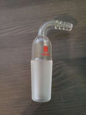 A922440 Synthware Vacuum/inert Gas Adapter 90 Male Joint 24/40