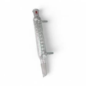 C124200 Synthware 24/20 Joint 200mm Coiled Condenser W 10mm Hose Connections