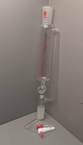 F624125 Synthware Glass 125ml Pressure Equal Funnel 24/40 New