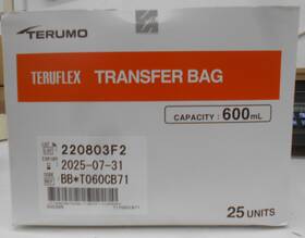 T060cb71 Terumo Bb Teruflex Transfer Bag 25 Units 600ml T060cb71 Terumo Bb Teruflex Transfer Bag 25 Units 600ml