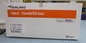 T200bb71 Terumo Bb Teruflex Transfer Bag 2000ml 25 Units T200bb71 Terumo Bb Teruflex Transfer Bag 2000ml 25 Units