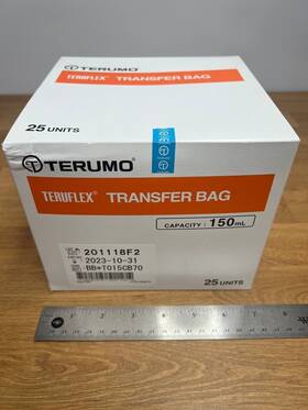 T0115cb70 Terumo Bb Teruflex Transfer Bag 25 Units 150 Ml Expired In 2023 T0115cb70 Terumo Bb Teruflex Transfer Bag 25 Units 150 Ml Expired In 2023