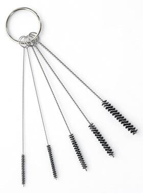 The Scoopie 650971996750 10 Inch Tube Cleaning Brush Set 5 Pack Small 2mm 3mm 4mm 5mm 6mm Black