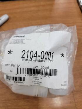 2104-0001 Thermo Scientific Hdpe Wide-mouth Bottle Size 30ml. 12pk
