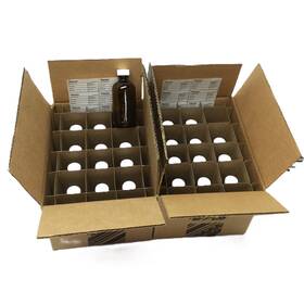 249-0125 Thermo Scientific Lot Of 23 Amber Narrow Mouth Glass Bottles 125ml /4oz