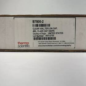 B7800-2 Thermo Scientific Vials And Accessories Clear Vial Teflon Cap 4ml 100/pk