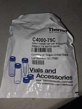 C4000-75c Thermo Scientific Gray Target Dp Cap 100 Per Pack