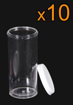 Vial-12d Thornton Plastics 12 Dram 1.50 Oz. Clear Polystyrene Plastic Vials With Snap Caps Included