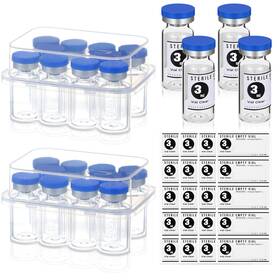Jyd-threlaco-129 Threlaco 20 Pcs 3ml Sealed Sterile Empty Vials With Self Healing Blue