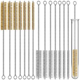 Brush14 Thslsfx 14pcs Stainless Steel And Brass Wire Brush 12 Inch Pipe Tube Cleaner Gold